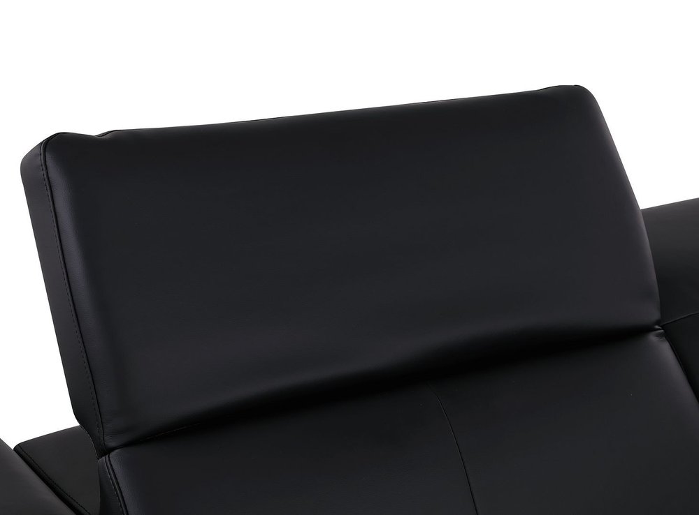 93" Black and Brown Leather Power Reclining Loveseat With Storage
