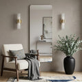 56" Silver Frameless Full Length Hanging Mirror