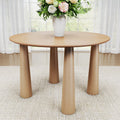 79" Natural Solid Wood Oval Dining Table