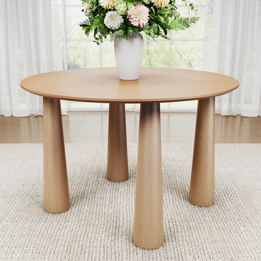 79" Natural Solid Wood Oval Dining Table