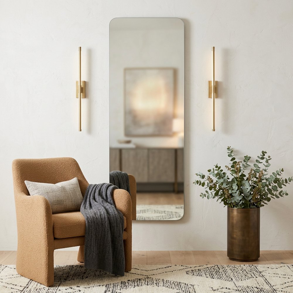 65" Frameless Full Length Hanging Mirror