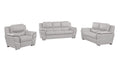 Three Piece Light Gray Leather Six Person Seating Set