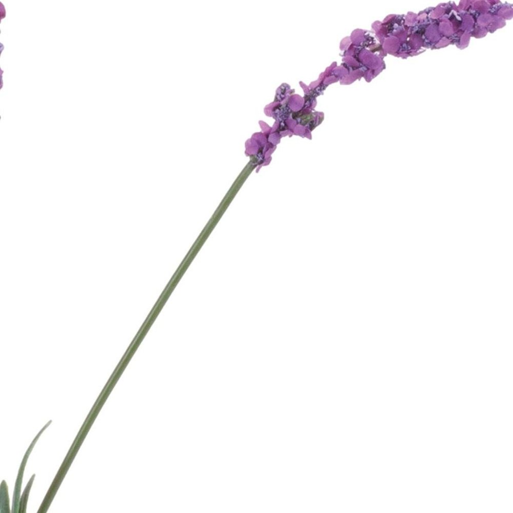 15" Purple Artificial In Round Ash Gray Concrete Pot