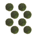 Set of Eight 4" Green Artificial
