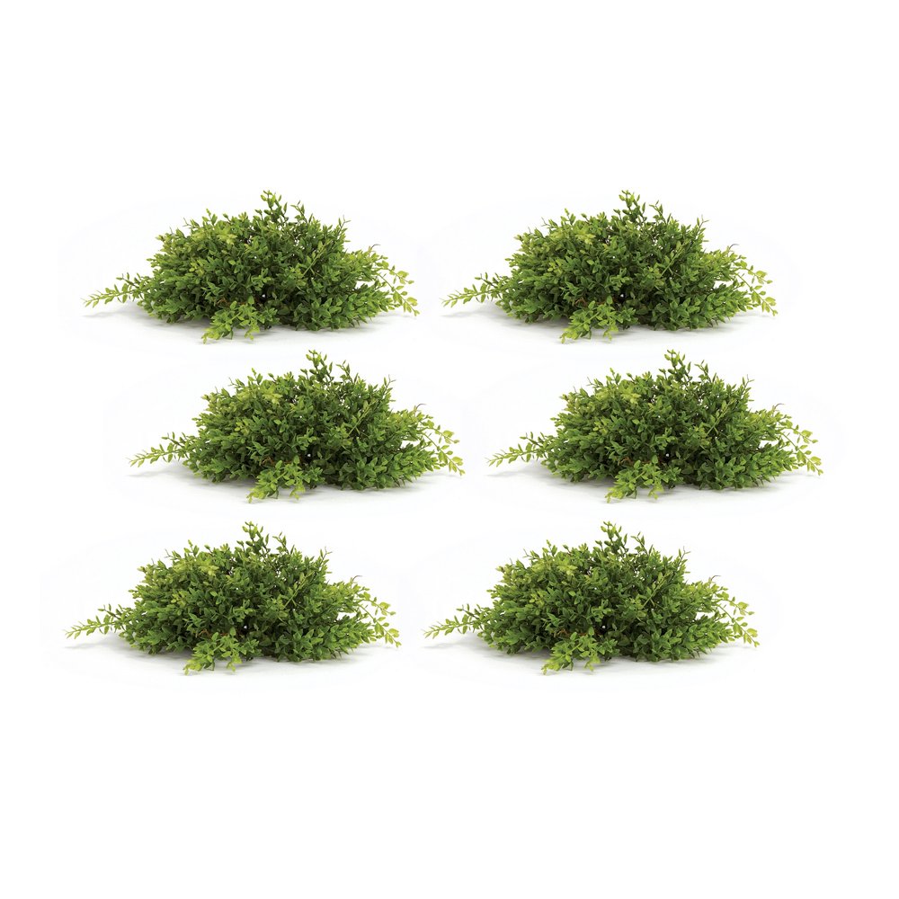 Set of Six 6" Green Artificial