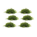 Set of Six 6" Green Artificial