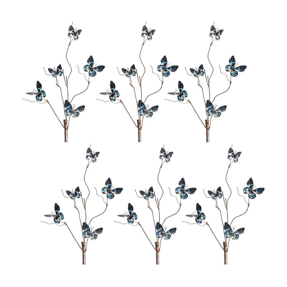 Set of Six 39" Blue Artificial