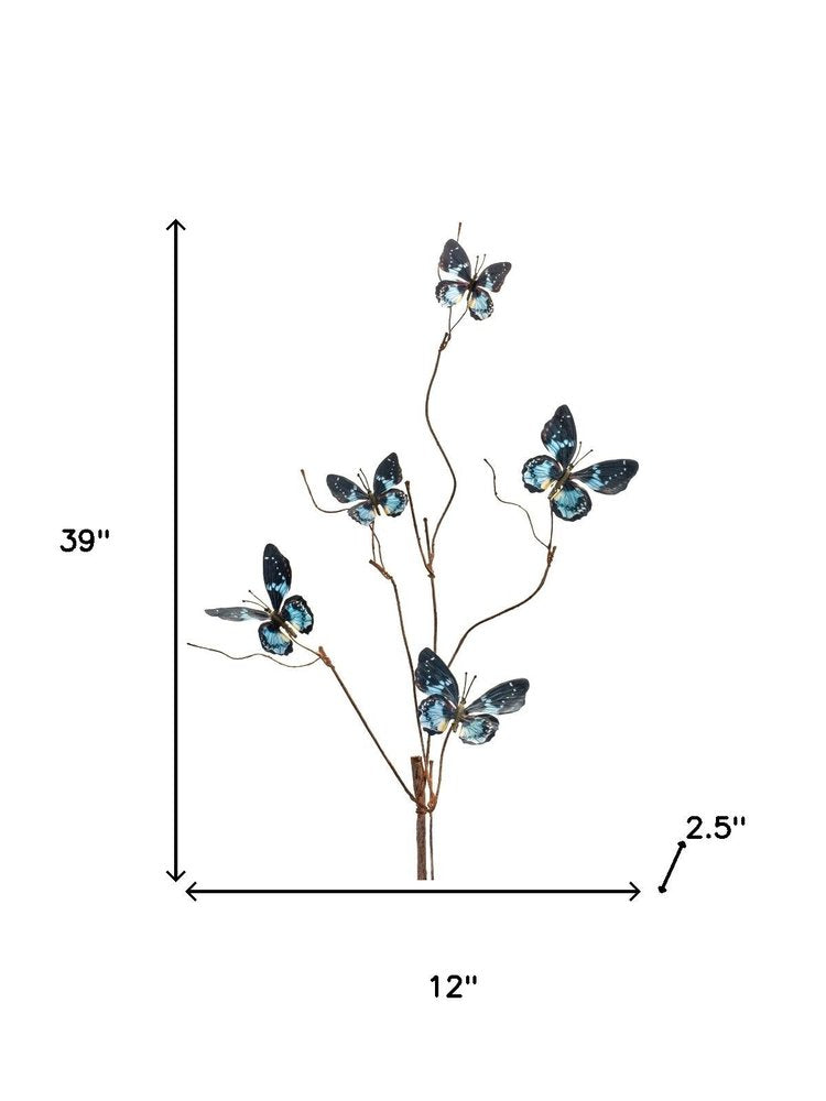 Set of Six 39" Blue Artificial