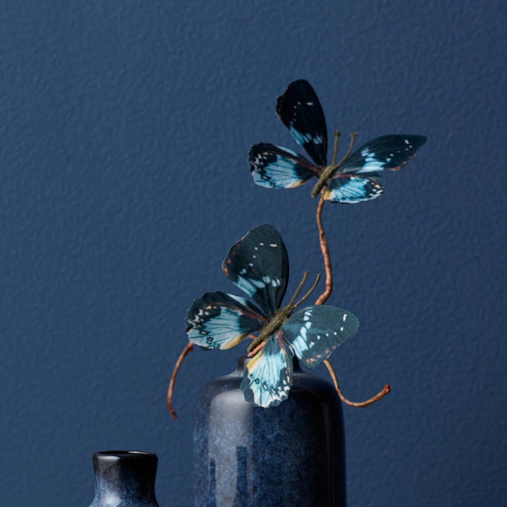 Set of Six 39" Blue Artificial