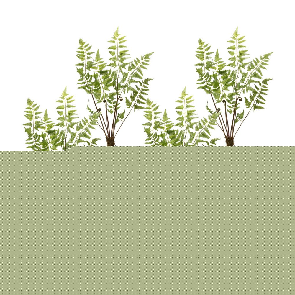 Set of Six 37" Green Artificial Fern Tree