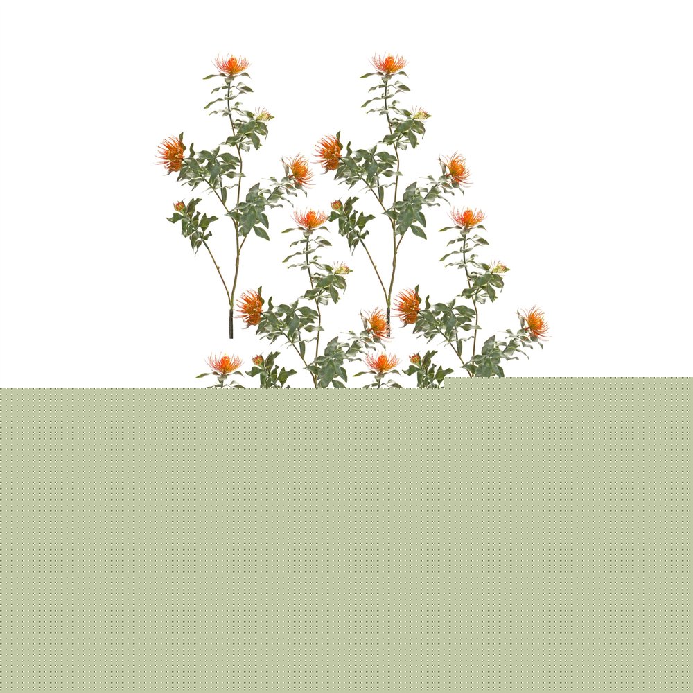 Set of Six 34" Orange Artificial