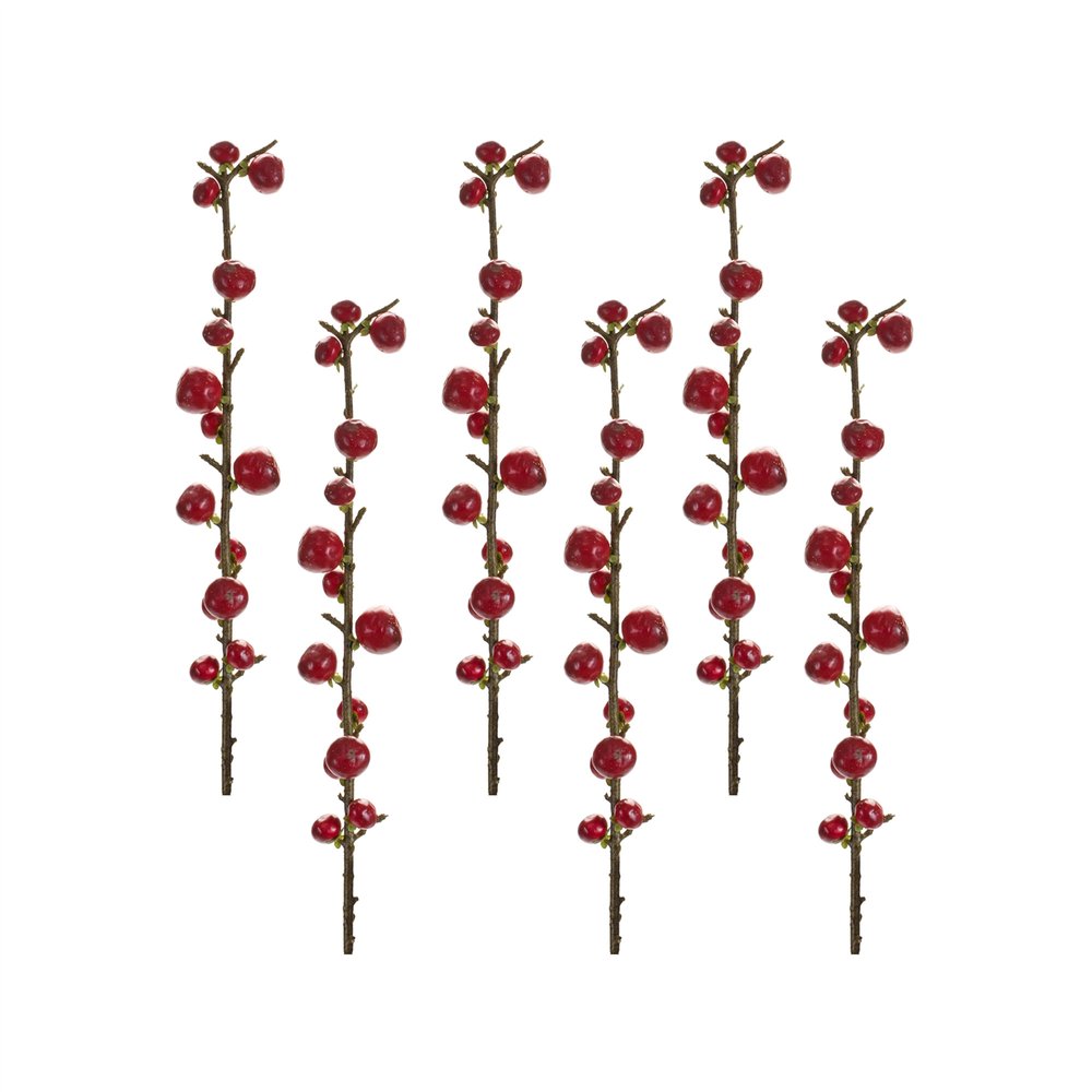 Set of Six 33" Red Artificial