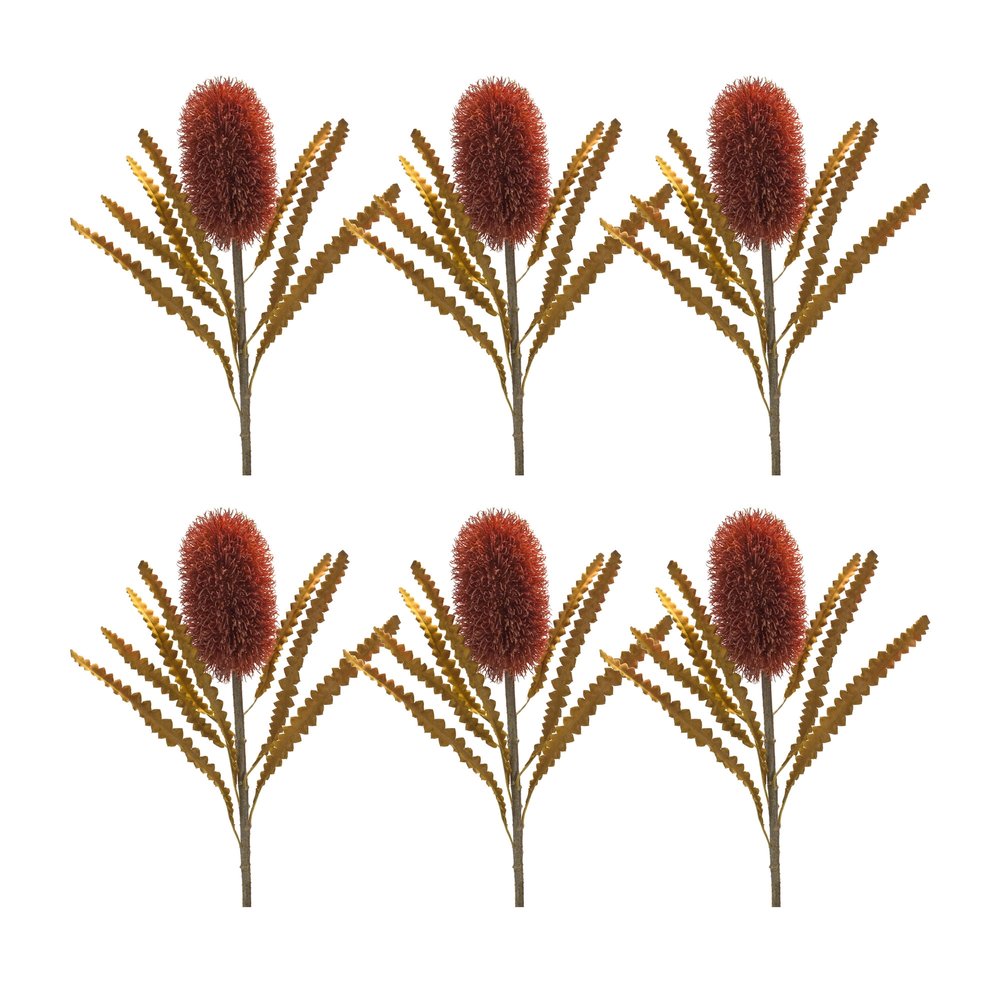 Set of Six 24" Red Artificial