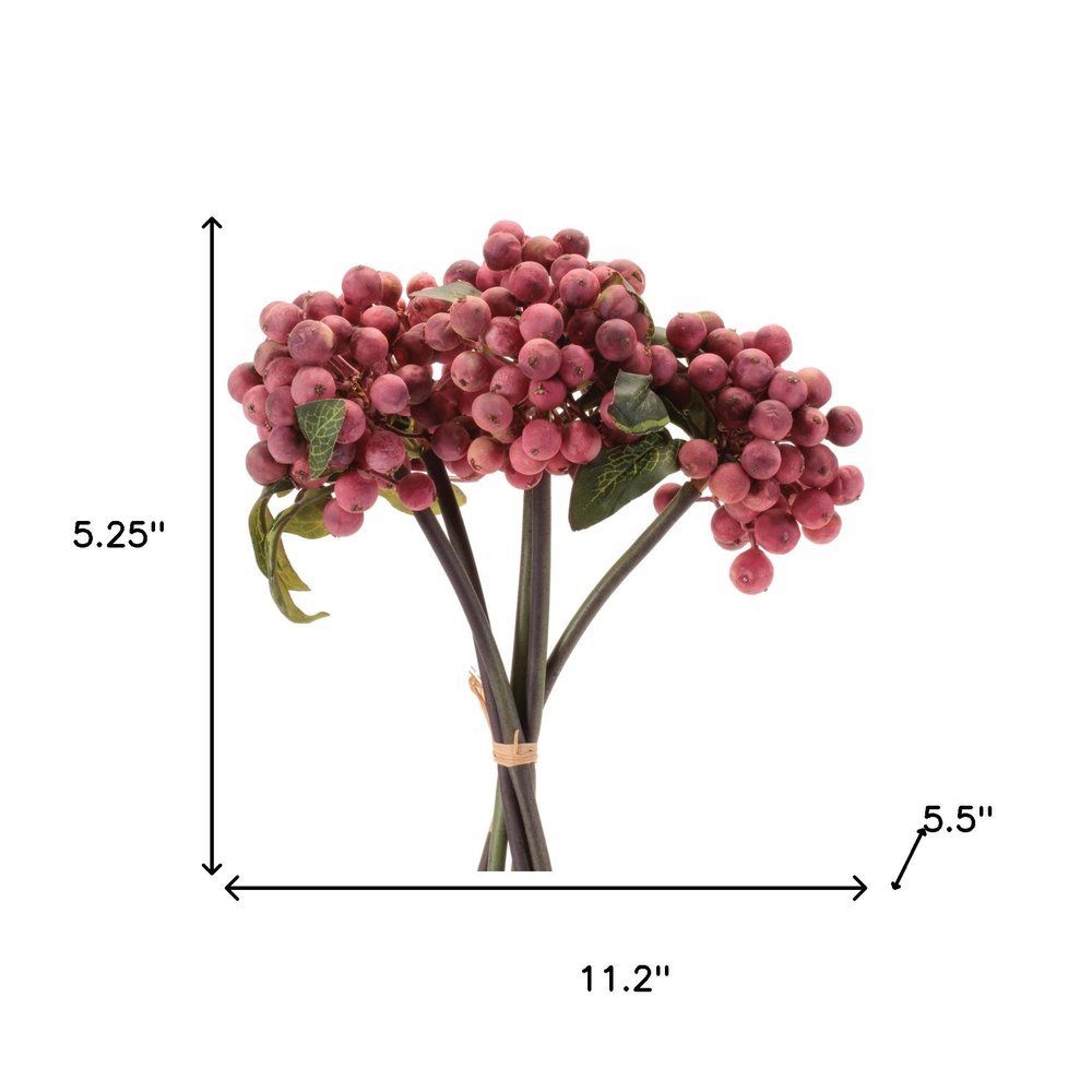 Set of Four 5" Red Artificial