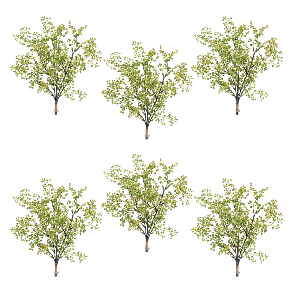 Set of Six 20" Green Artificial