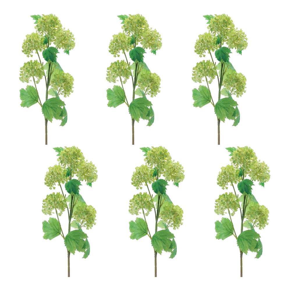 Set of Six 4" Green Artificial