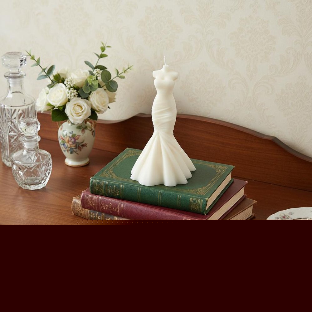 4" Ivory Sea Salt And Orchid Scented Dimensional Form Candle