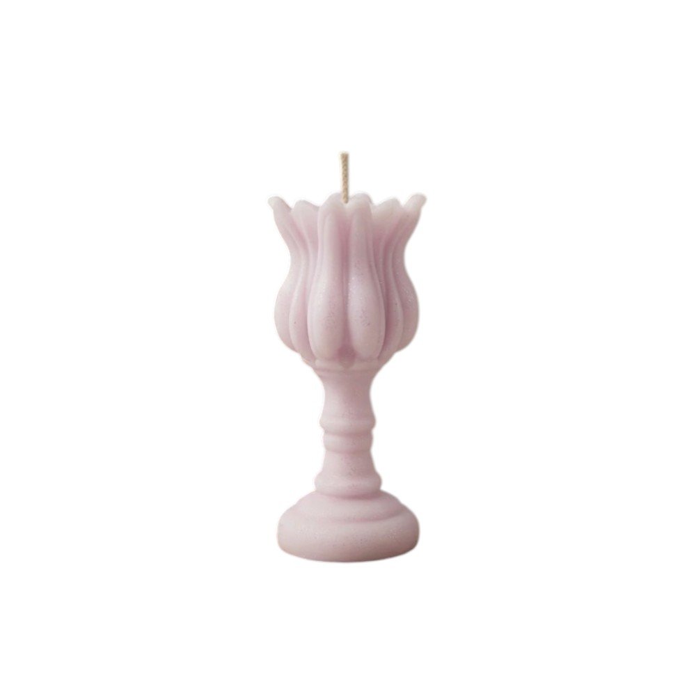 5" Orchid Unscented Dimensional Flower Candle