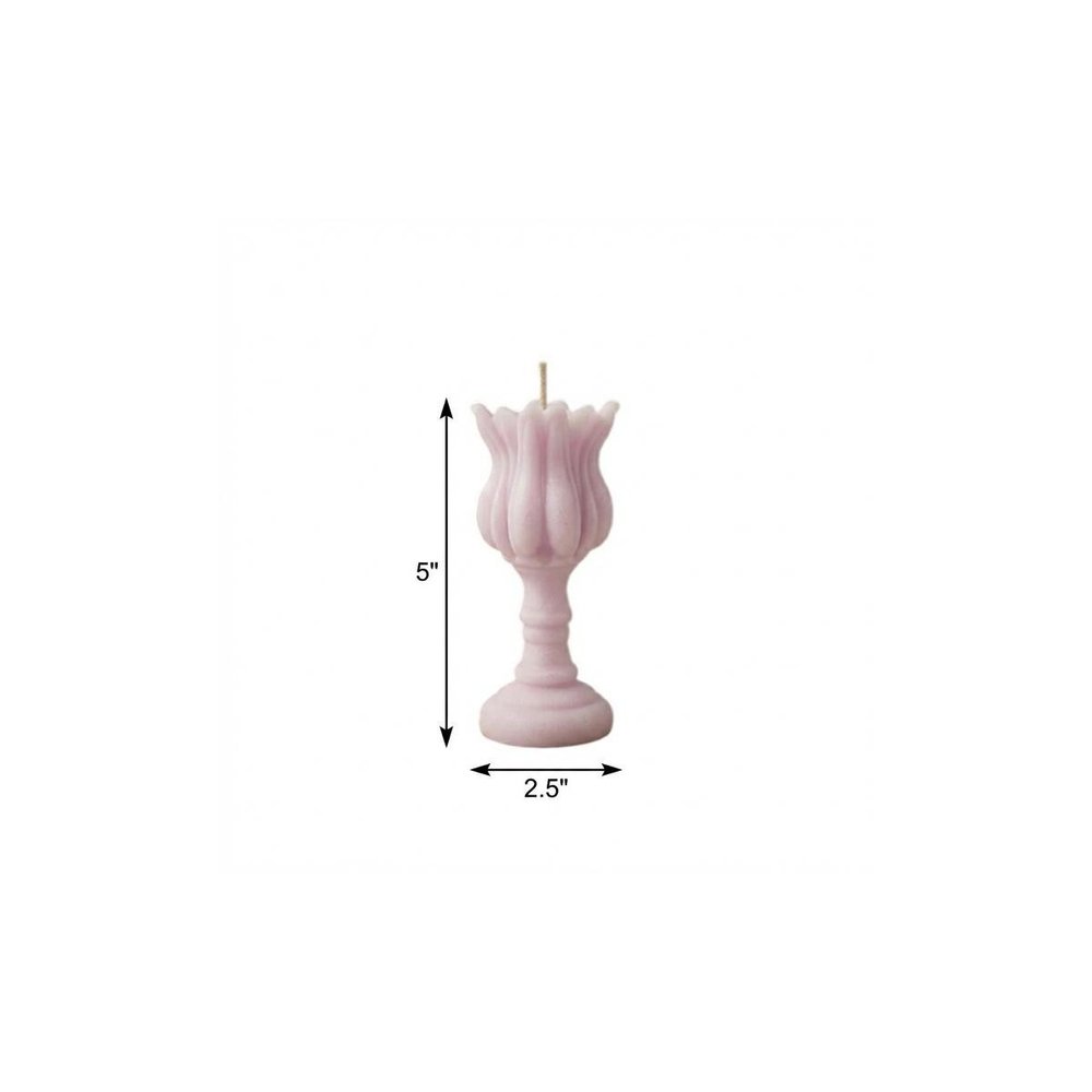 5" Orchid Unscented Dimensional Flower Candle