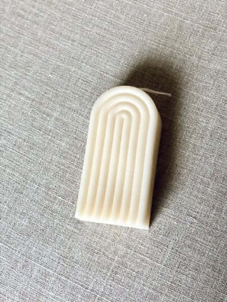 3" Ivory Unscented Candle