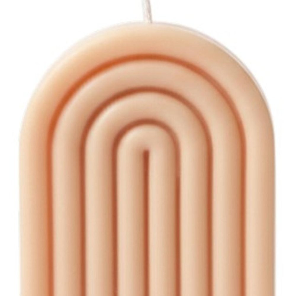 3" Peach Unscented Candle