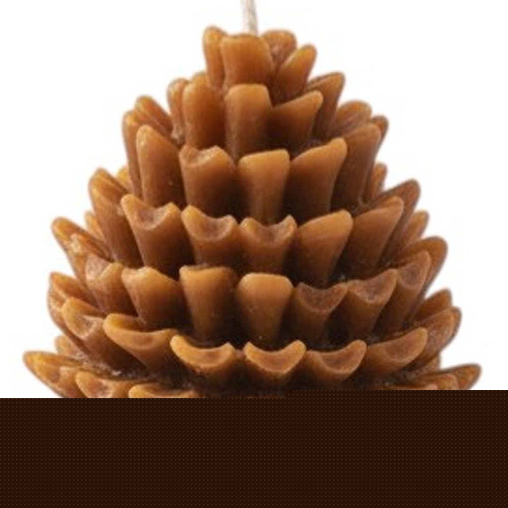 3" Brown Autumn Harvest Scented Dimensional Pinecone Candle