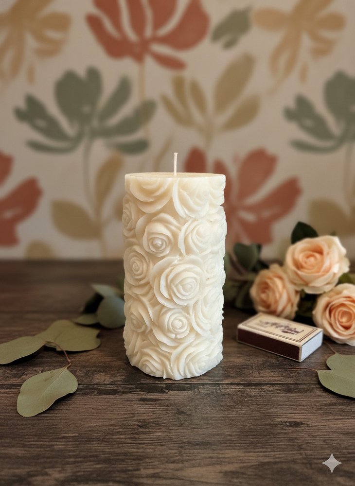 2" Ivory White Tea Scented Candle