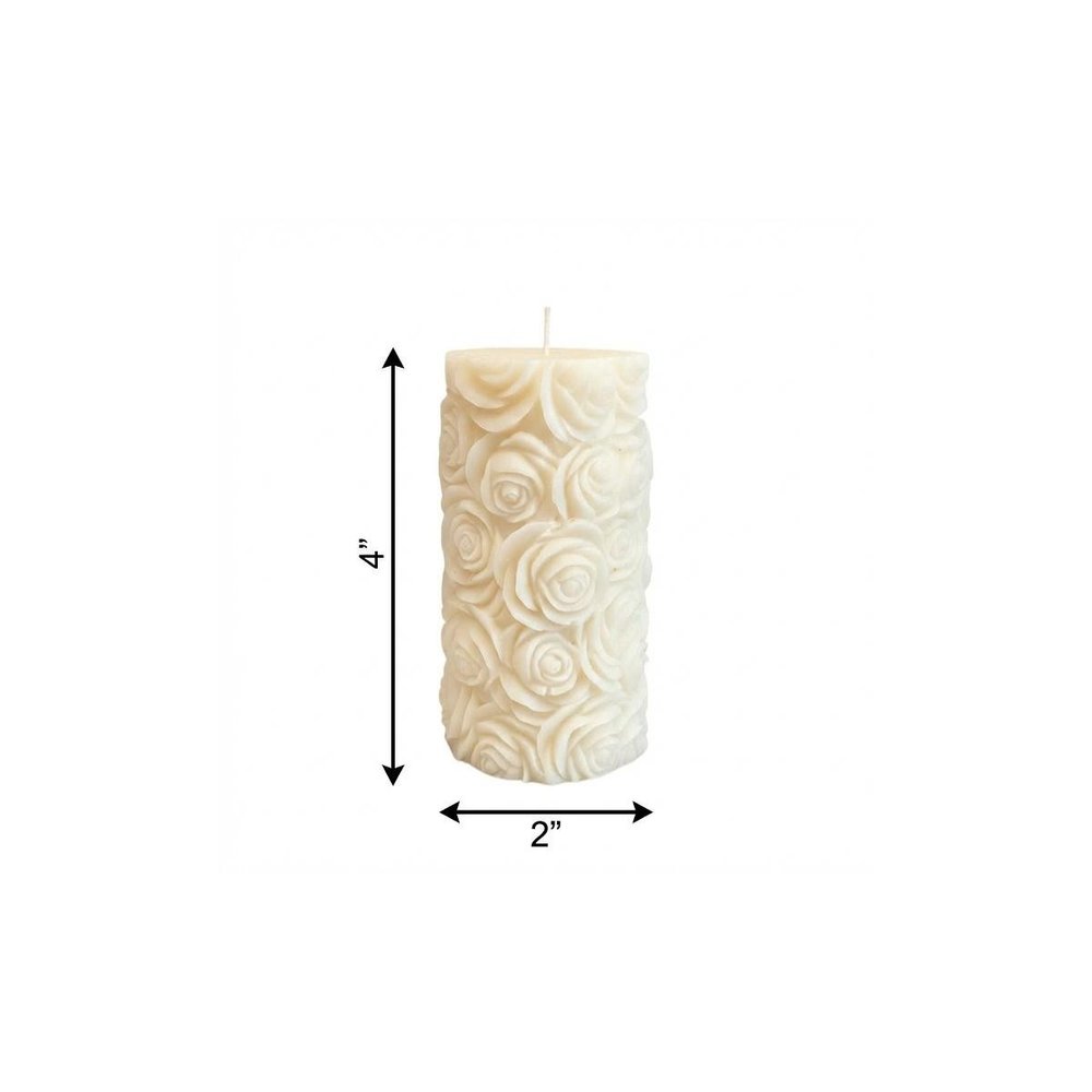 2" Ivory White Tea Scented Candle