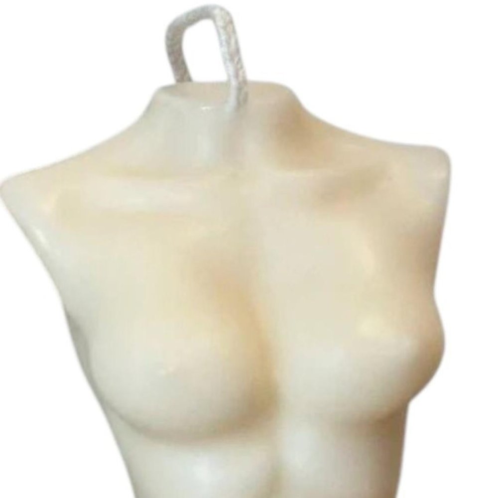 4" Ivory Unscented Dimensional Female Form Candle