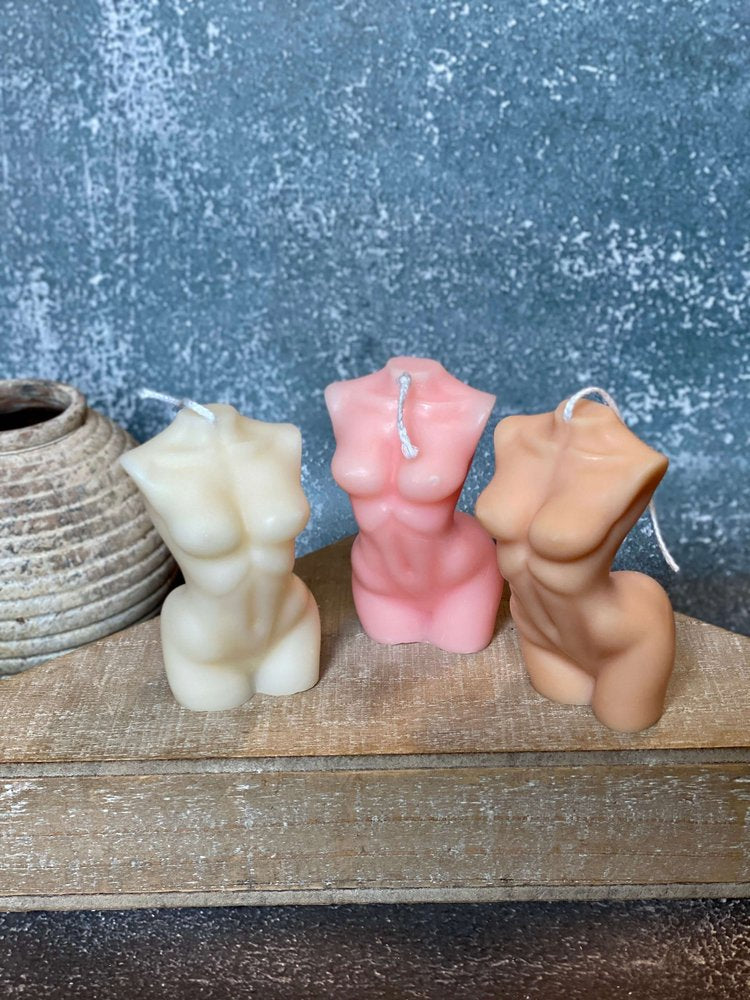 4" Natural Unscented Dimensional Female Form Candle