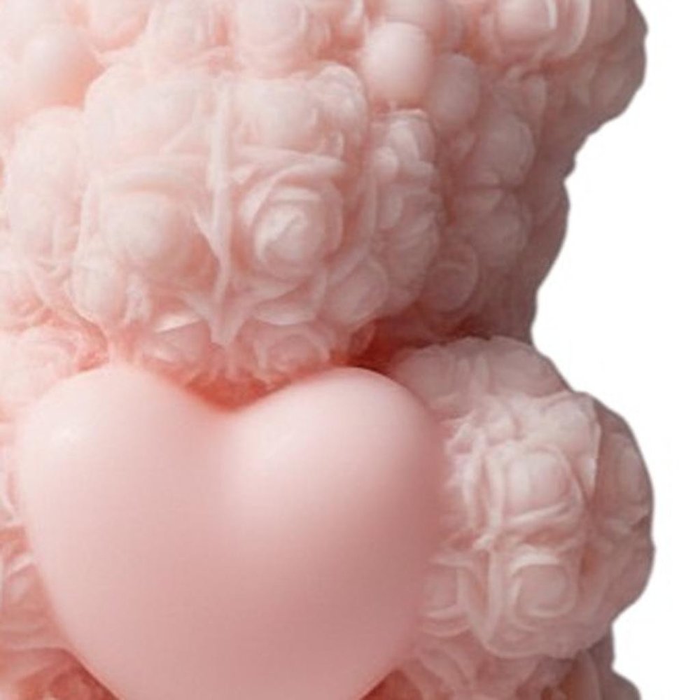 4" Pink Love Spell Scented Dimensional Teddy Bear Candle