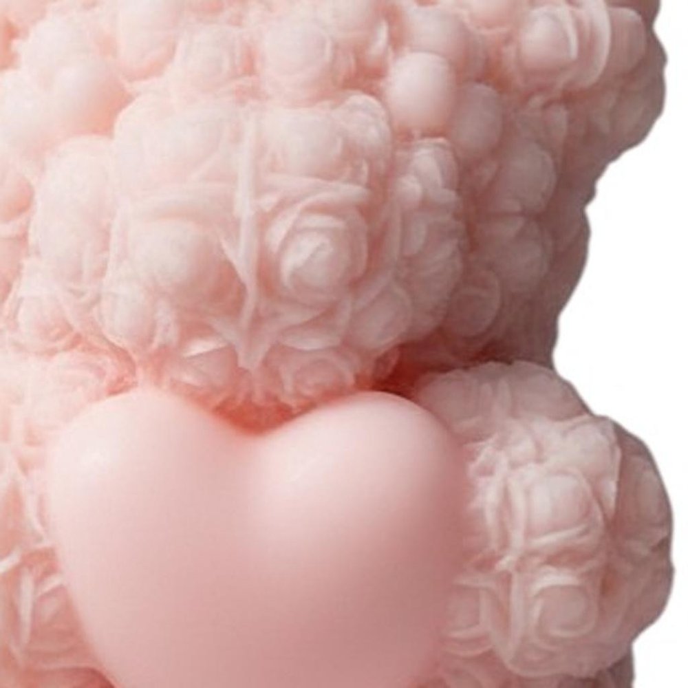 4" Pink Love Spell Scented Dimensional Teddy Bear Candle
