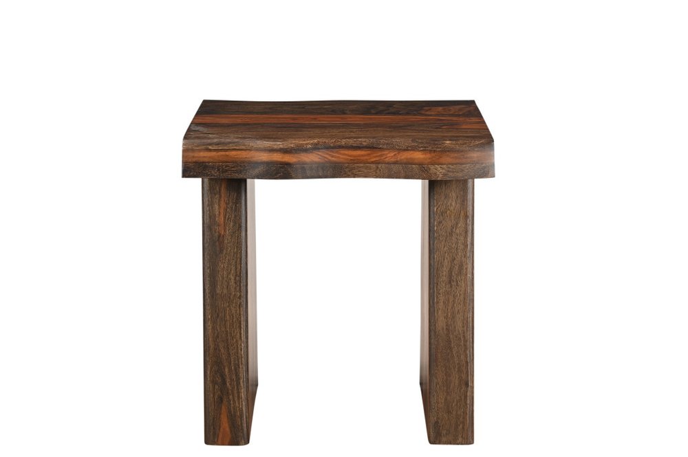 Set of Three Brown Solid Wood Sled Furniture Set