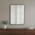 36" Black Aluminum Framed Accent Mirror