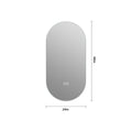 48" Oval Lighted Frameless Anti Fog Bathroom Vanity Mirror