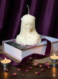 6" Ivory Unscented Dimensional Lady Candle
