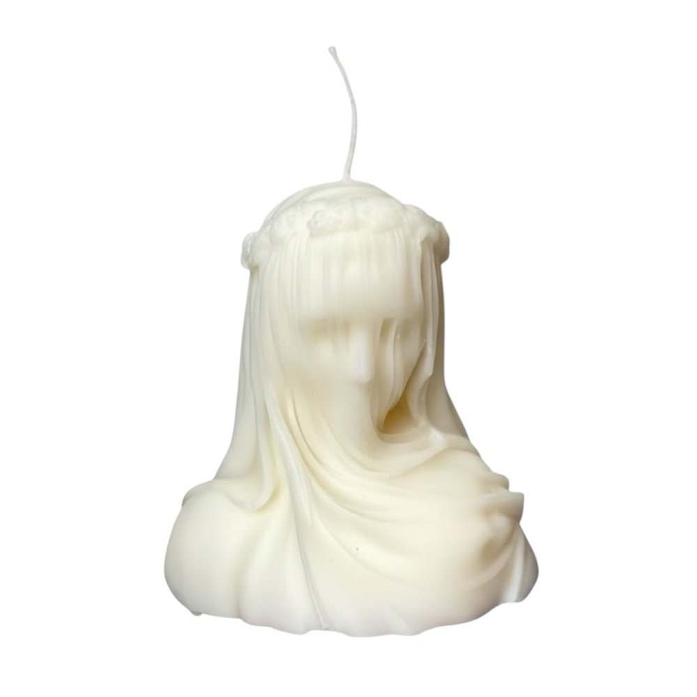 6" Ivory Unscented Dimensional Lady Candle