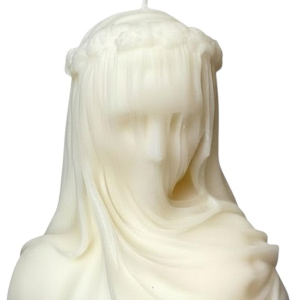 6" Ivory Unscented Dimensional Lady Candle