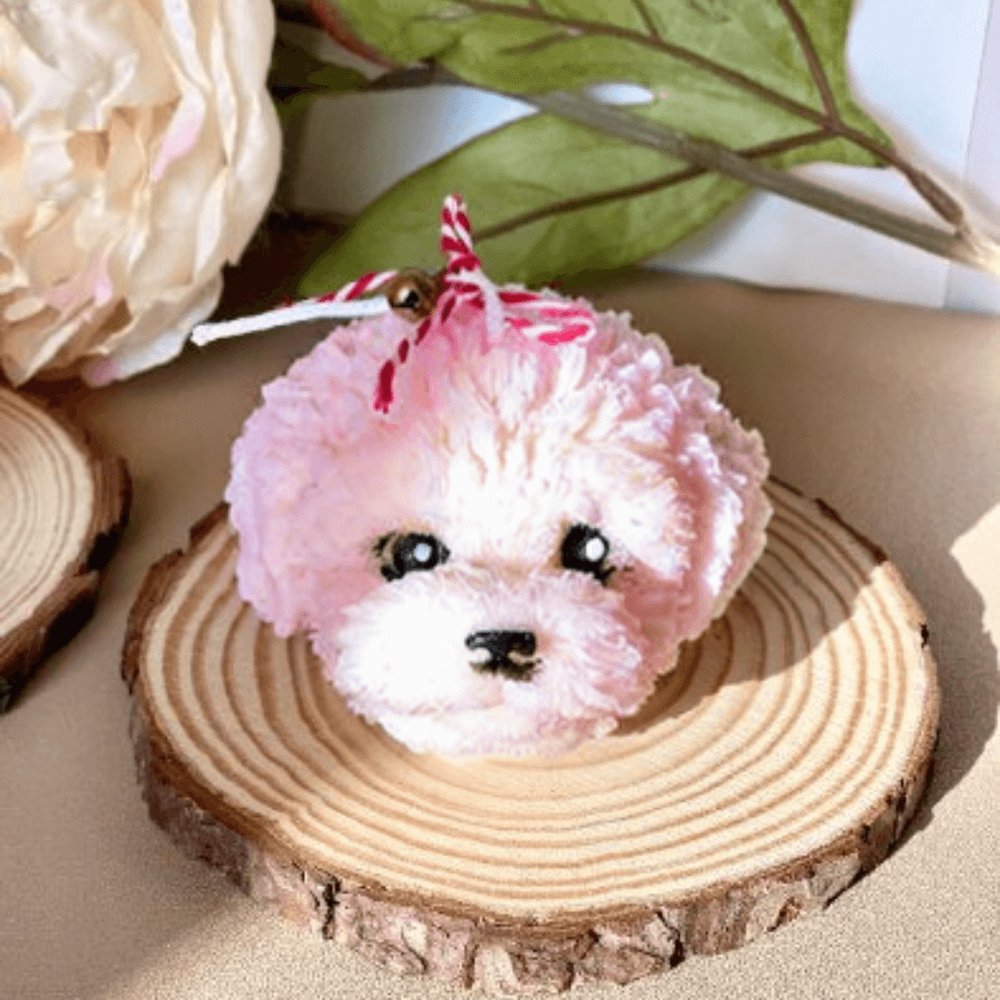 2" Pink Unscented Dimensional Dog Candle
