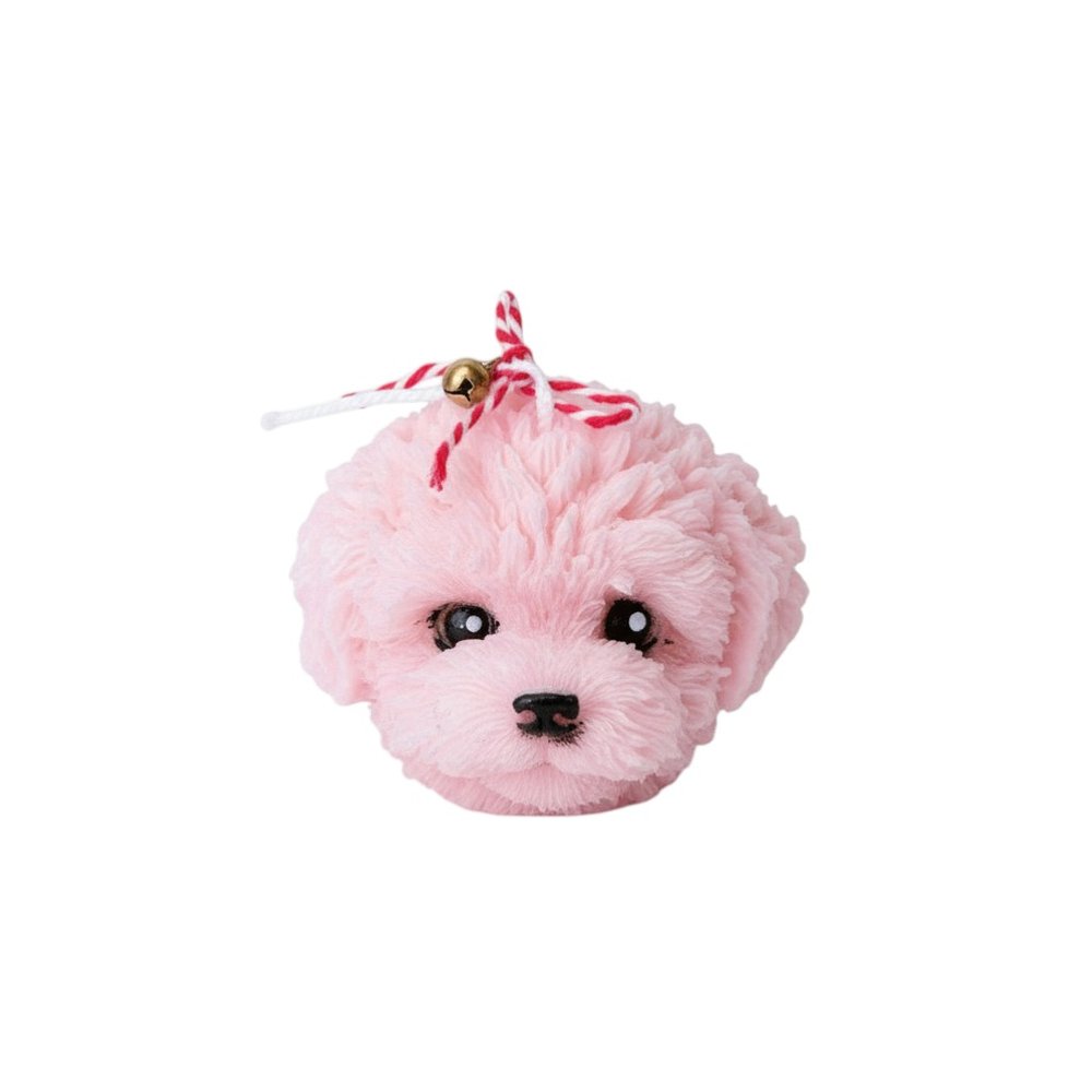 2" Pink Cashmere Plum Scented Dimensional Dog Candle