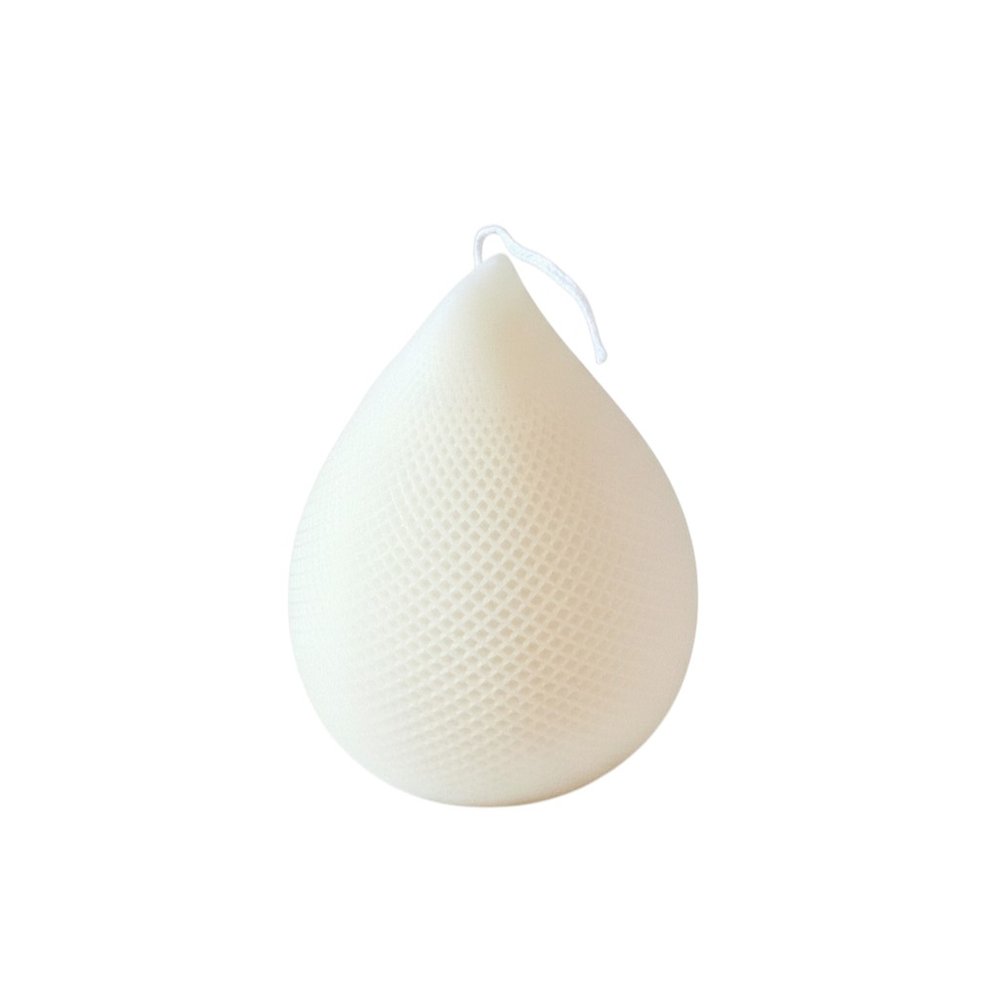 5" Ivory Unscented Dimensional Teardrop Candle