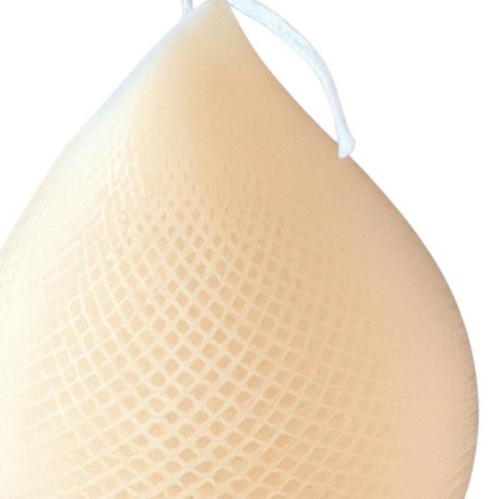 5" Peach Unscented Dimensional Teardrop Candle