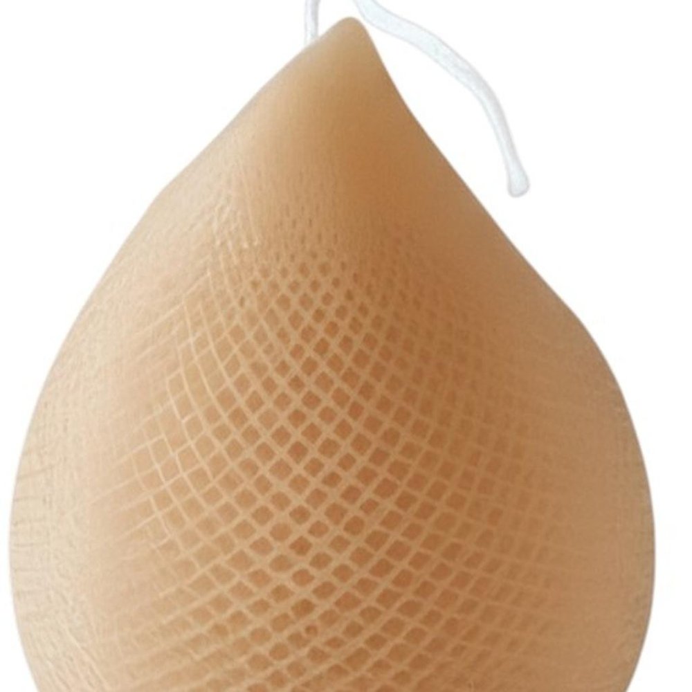 5" Brown Unscented Dimensional Teardrop Candle