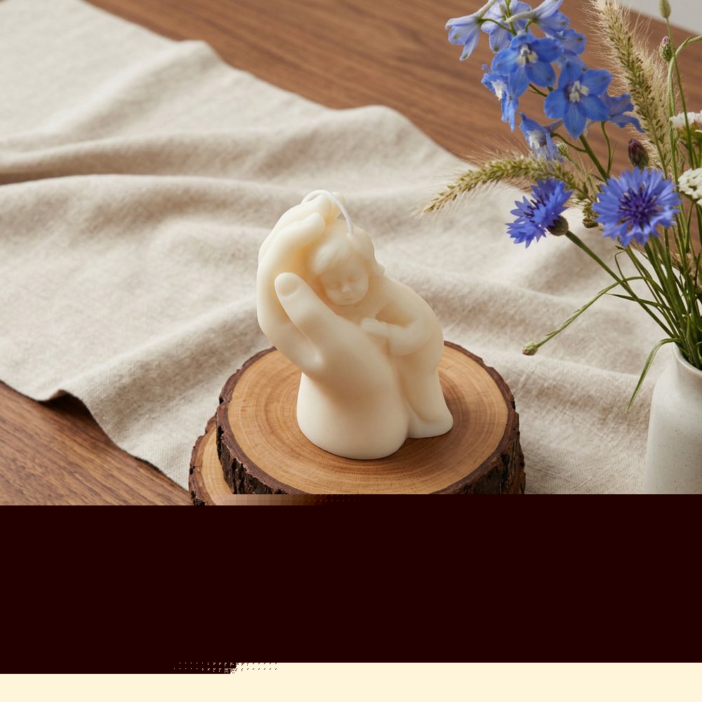3" Ivory Unscented Baby Dimensional Candle
