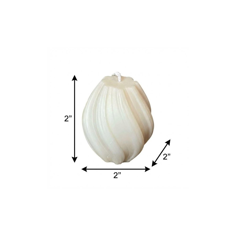 2" Ivory Unscented Candle