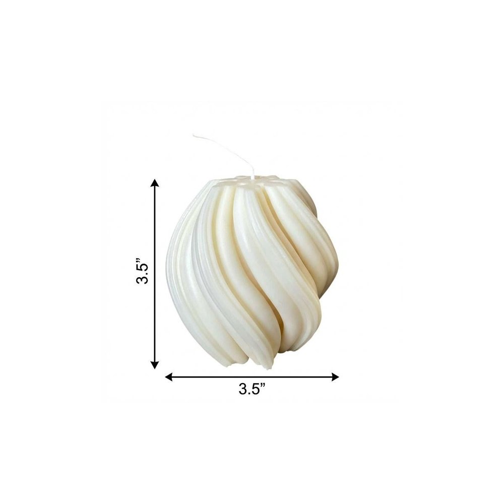 4" Ivory Unscented Candle