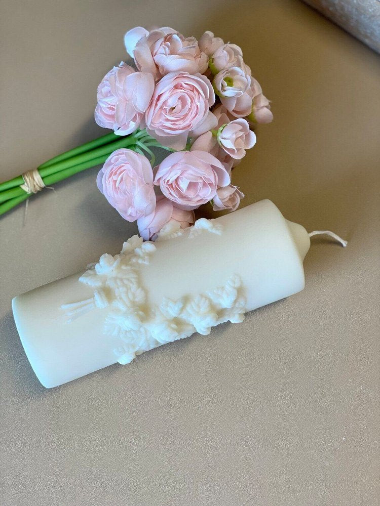 2" Ivory Unscented Candle