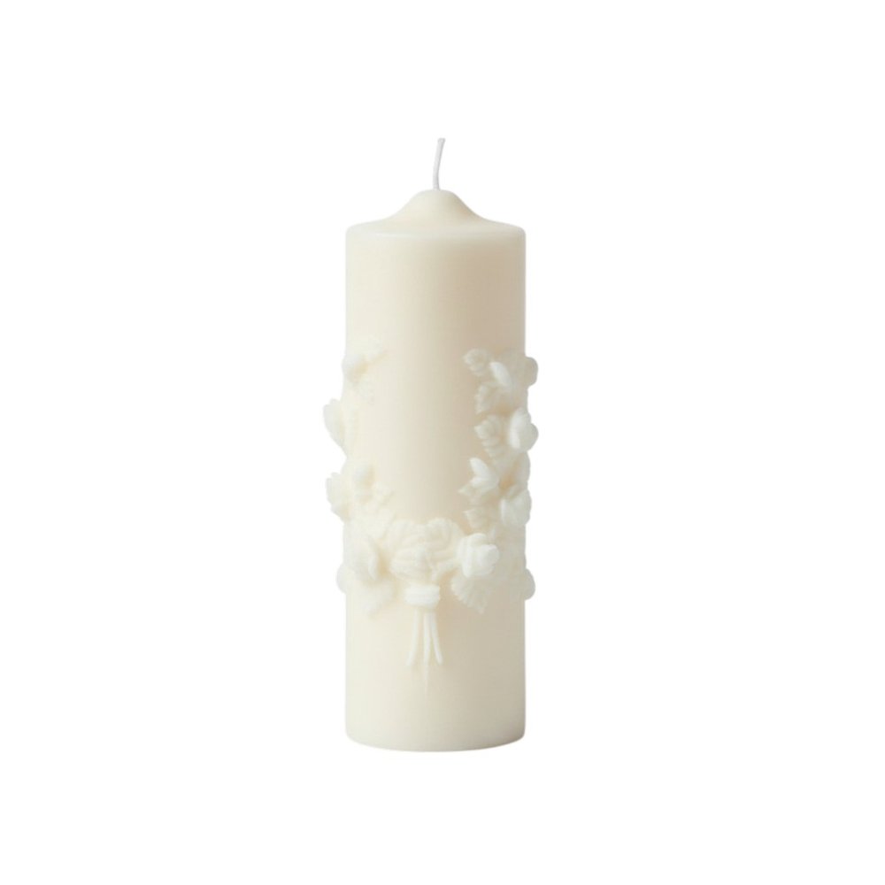 2" Ivory Unscented Candle