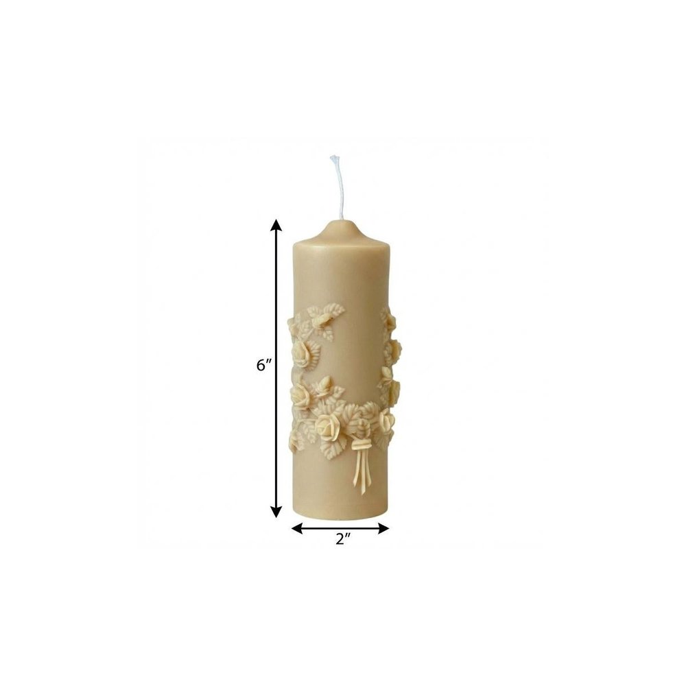2" Almond Unscented Candle