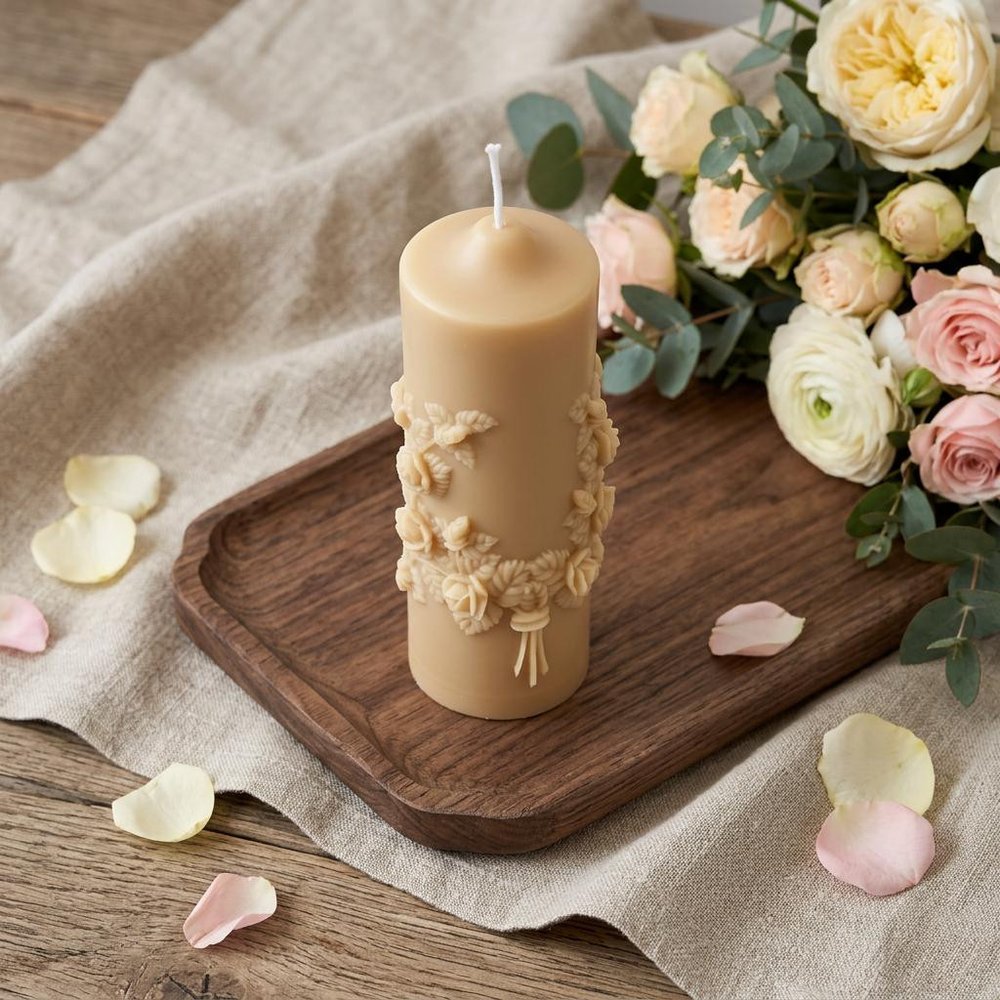 2" Almond Unscented Candle